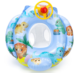 <span class=keywords><strong>Flotador</strong></span> para asiento de <span class=keywords><strong>piscina</strong></span> de bebé, tubo inflable para niño pequeño, anillo de natación con volante y <span class=keywords><strong>patito</strong></span>, patrón de niebla de dinosaurio - Product Image 3