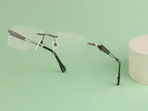 2024 Multilayer Carbon Fiber Metal Handmade Wood Eyewear Eyeglasses Rimless Frame Wood Sunglasses