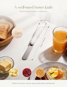 Couteau à beurre et à fromage miniature en acier inoxydable, écologique, résistant au lave-vaisselle, personnalisable en gros - Product Image 2