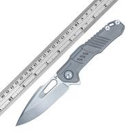 Couteaux de survie auto-développé Portable m390 lame TC4 poignée Flipper EDC cadre verrouillage couteau pliant couteau de poche