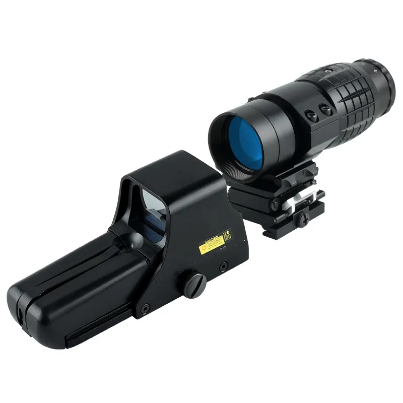 SYQT Optical Sight Combinação 552 3X Reflex Holográfico Red Dot e 3X Lupa para esportes ao ar livre