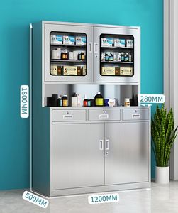 <span class=keywords><strong>Grande</strong></span> <span class=keywords><strong>armoire</strong></span> d'hôpital à <span class=keywords><strong>pharmacie</strong></span> de stockage Style de conception moderne élégant et coloré simple pour l'hôpital et la salle médicale en métal - Product Image 3
