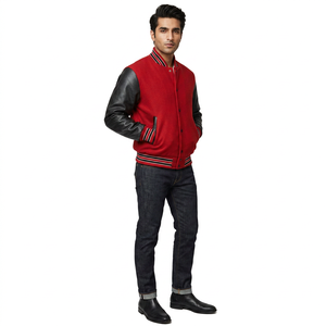 Vestes de baseball en cuir véritable respirant FINER THREADS sur mesure, style Varsity, fabrication OEM pour hommes - Product Image 1