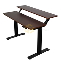 Mesa eléctrica portátil de altura ajustable, mesa de estudio para ordenador portátil, mesa de trabajo telescópica de pie
