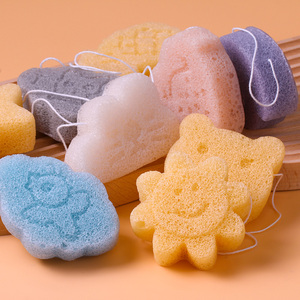 Éponge faciale en konjac naturelle et sûre pour bébé, écologique, douce, exfoliante et nettoyante, vente en gros - Product Image 1