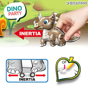 Materiales de Aprendizaje para Niños, Juguete Educativo Temprano, Dinosaurio Caminante con Globo, Set de Dibujo y Pintura, Juguete de Dibujo para Bebés con Rotuladores de Colores - Product Image 4