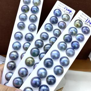 Mabei World Large 17-19mm Starry Sky Blue Sea Water Mabe <b>Pearl</b> Grade 1A - Product Image 3