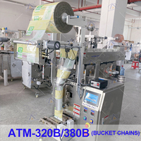 AUTOMPACK ATM-320/380B 500g 800g 1kg Máquina de envasado vertical de cadena para fideos frescos, pasta, palomitas y patatas fritas