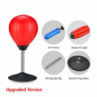 Ballon de boxe de bureau pour réflexes, sac de frappe rapide sur table, base à ventouse, en cuir PU mat, anti-stress pour enfants et adultes, 650g