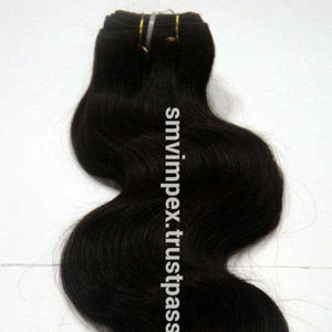 100% cabello humano indio suave sin procesar virgen templo del sur de la India textura ondulada calidad cabello humano - Product Image 1