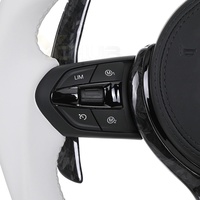 Volant en cuir blanc M Sport avec carbone forgé et LED pour BMW F06 F10 F20 F21 F30 F36 M2 F87 M3 F80 M4 F82 F85 E70 E88 E90 E92
