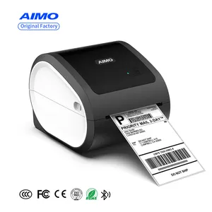 Impressora etiqueta térmica Impressora Barcode Sticker Label Printer Impressora etiqueta térmica preta