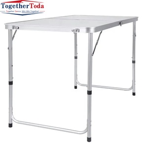 Table pliante légère en alliage d'aluminium, idéale pour le rangement, portable, pour le jardin, le camping et les activités de plein air - Product Image 4