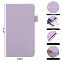Planificador Semestral 26-27 para Cuaderno 24, Agenda Simple en Inglés, Libro de Bolsillo, Regalo Personalizado