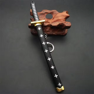 Porte-clés Anime <span class=keywords><strong>Roronoa</strong></span> <span class=keywords><strong>Zoro</strong></span> Samurai Sword Porte-clés en métal Fourreau Porte-clés <span class=keywords><strong>Katana</strong></span> Boucle Porte-clés Unisexe Bijoux Cadeaux - Product Image 1