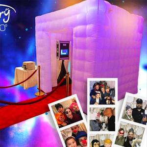 บูธถ่ายภาพเซลฟี่แบบพกพาขายดีปี 2026 ฉากหลังแบบหนาพิเศษ ไฟ LED RGB 360 องศา - Product Image 5