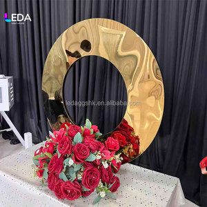 LEDA Luxury <b>Small</b> <b>Round</b> Stainless Steel Wedding <b>Table</b> Centerpiece Wedding <b>Table</b> Decorative for wedding <b>Table</b> Decoration - Product Image 3