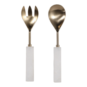 Set di utensili da portata in quarzo e metallo per servire, decorativi, per cucina e sala da pranzo - Product Image 1