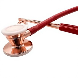 <span class=keywords><strong>Stetoscopio</strong></span> Cardiologico a Doppia Testa in Acciaio Inossidabile 304 Placcato Oro di Classe II, Personalizzabile in Vari Colori, Manuale, Certificato CE - Product Image 2