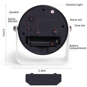 3.5 Inch Metal Quartz Alarm <b>Clock</b> Turn Swing Mute Features for Student's Desk Space - Product Image 3
