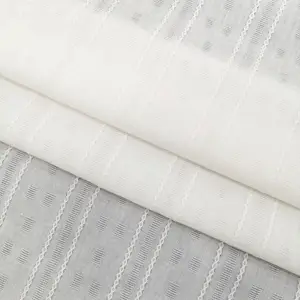 Semua katun Hollow-Out kotak-kotak kain Jacquard semi-bleach dicetak bawah artistik Mori pakaian anak-anak wanita musim Semi musim panas