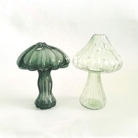 Vente en gros de best-seller vase champignon coloré en verre borosilicate vases à fleurs en verre bombé décoration maison