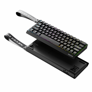 63 phím 60 phần trăm không dây cơ khí chơi game Bàn phím siêu nhỏ gọn RGB Backlit <span class=keywords><strong>Mini</strong></span> bố trí Ergonomic có thể sạc lại - Product Image 5