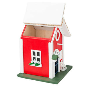 Kaliteli kontrplak + çam ahşap Birdhouse açık asılı Modern ahşap kuş yuvası - Product Image 3