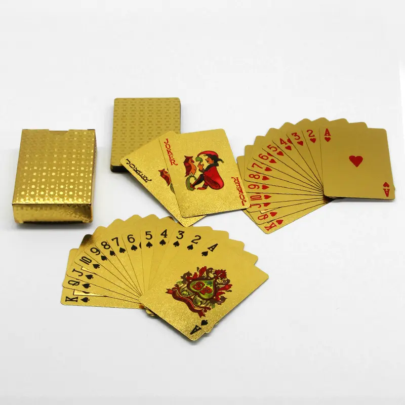 कस्टम खेल कार्ड मुद्रित गर्म बिक्री प्रोमोशनल पोकर Jeux डे Cartes कागज खेल कार्ड सोने काले नीले, लाल चांदी निविड़ अंधकार