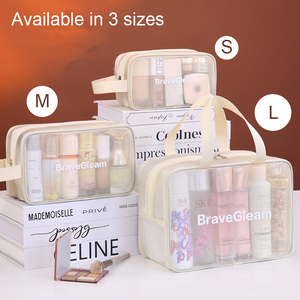 Trousse de maquillage en maille grande capacité, sac de rangement portable pour voyage, trousse de toilette multifonctionnelle - Product Image 3