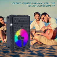 Haut-parleur Karaoké Portable Rechargeable ZQS802 avec Bluetooth, Basses Puissantes, Multifonctionnel et Éclairage LED RGB pour l'Extérieur (Direct Usine)