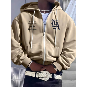 Sweat-shirts à capuche unisexes de haute qualité pour hommes, coupe oversize, personnalisables avec logo, en coton épais vierge - Product Image 6