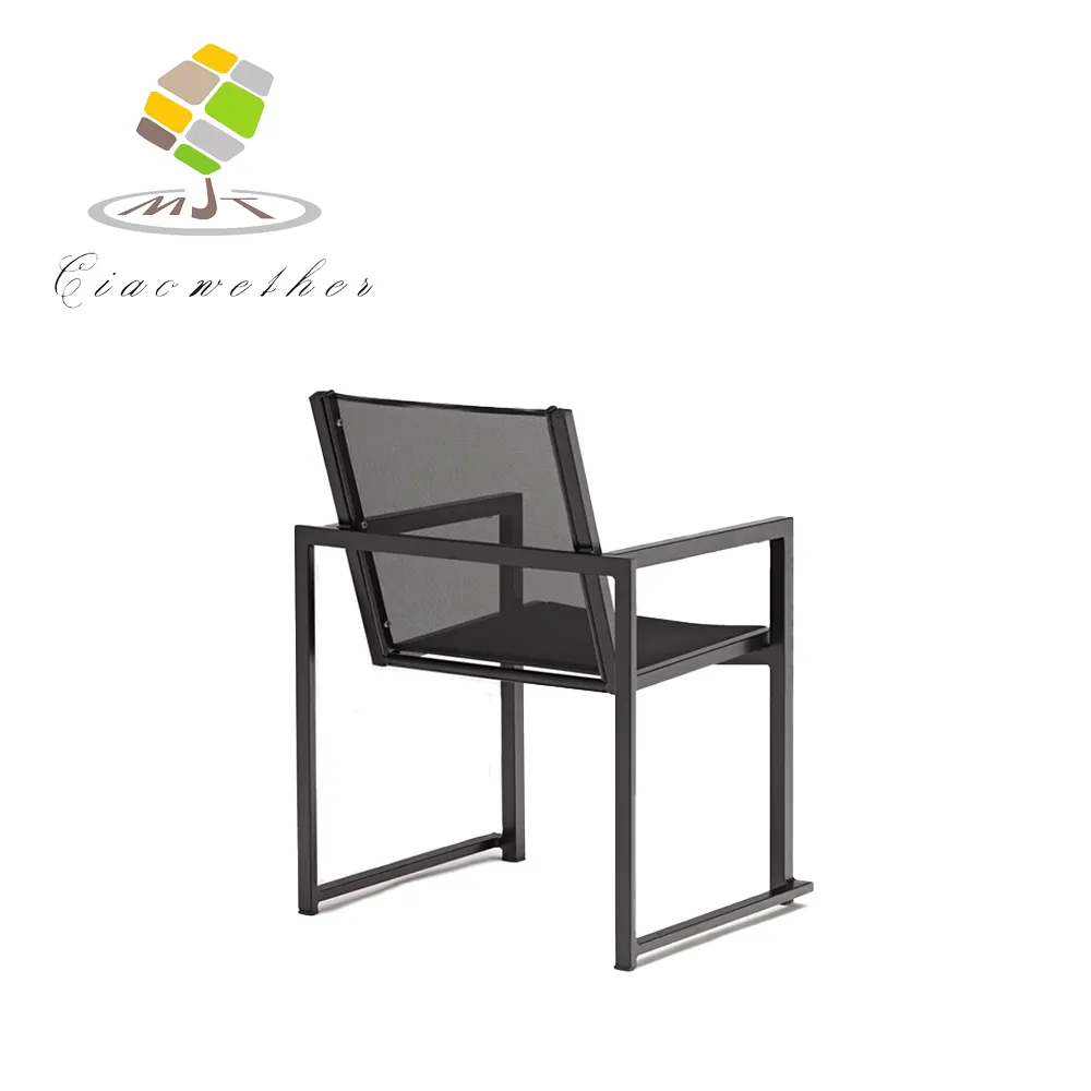 Nieuwe Collectie Modern Design Outdoor Meubels Superieure Materiaal Met Mesh Aluminium Frame Outdoor Fauteuil