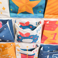 Calendrier de l'Avent de Noël de luxe réutilisable, en toile vide à faire soi-même, 49x100cm, personnalisable, à suspendre, écologique