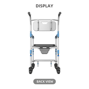 Fauteuil roulant pour toilettes et douche spécifiques aux personnes âgées/handicapées - Design antidérapant, pliable, essentiel pour les soins à domicile - Product Image 3