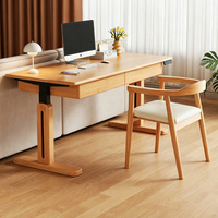 Fauteuil demi-lune en bois massif Source Factory, chaise de bureau à coussin moelleux pour la maison, le bureau, la chambre à coucher, la salle à manger