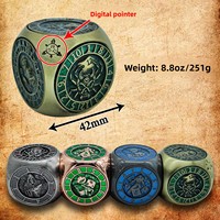 Jeu de dés polyédriques rotatifs 7-en-1 en alliage de zinc gaufré à 6 faces, coins arrondis, pour jeux de rôle RPG et Dungeons & Dragons
