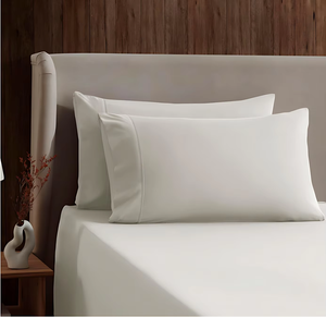 Parure de lit en satin 100 % coton, 4 pièces, unie, avec housse de couette, drap-housse et taies d'oreiller, vente en gros directe usine pour maison, hôtel, <span class=keywords><strong>spa</strong></span> - Product Image 3