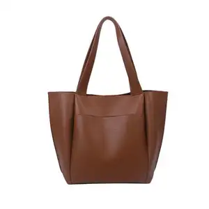 नया आगमन सैक एक मुख्य फेम पु चमड़ा बैग कस्टम लोगो हैंडबैग महिला टोट बैग