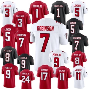 Vente en gros de nouveaux modèles de broderies <span class=keywords><strong>Atlanta</strong></span> de haute qualité # 7 Robinson # 5 Londres # 9 Penix Jr # 1 <span class=keywords><strong>Maillot</strong></span> de football américain Tagovailoa - Product Image 1