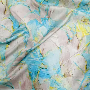 Beach Printed Cloth Fabric 100% Polyester Microfiber Printed Fabric/leaf Printed Fabric For Swimwear Beach Shorts