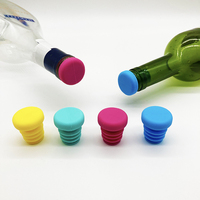 Bouchons de bouteille de vin et bouchons d'eau en silicone écologiques personnalisés pour les bouteilles de boissons et les accessoires de bar