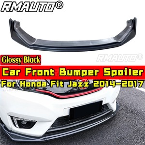 Fit Jazz Front Bumper <b>Splitter</b> Matte Black Sport Style Front Bumper Lip Diffuser for Honda Fit Jazz 2014-2017 Car Accessories - Product Image 2