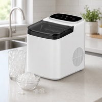 Machine à glaçons électrique intelligente de haute qualité pour table de cuisine, 220V, mini, avec contrôle tactile et réservoir d'eau de 1,2L