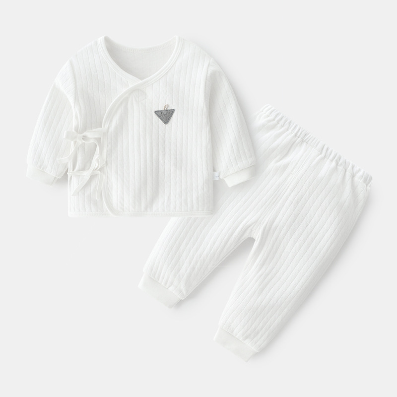ORANGLES Customized Spring Autumn Baby Clothes Set – Cotton Thermal Two-Piece Newborn Underwear Outfit (Monk Style) - high resolution display - Image 2 of 4 | perfect for office | California | Free Shipping ORANGLES