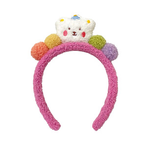 Bandeau de lavage du visage en peluche motif ours pour femmes, bandeau spécial pour masque capillaire à couronne haute, accessoire capillaire antidérapant à couronne haute - Product Image 5