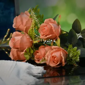 Rose Artificial Flowers Single Rose Flower For Wedding Events Party Decoration