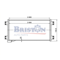 Condenseur de climatisation Premium Briston pour Cascadia DD15 2017- Camion lourd Climatisation Neuf Garantie 12 mois OE