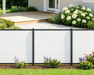 Pannello per Recinzione Decorativa <span class=keywords><strong>da</strong></span> <span class=keywords><strong>Giardino</strong></span> con Doghe Orizzontali 6x8 Piedi, Impermeabile e Anticorrosione, Facile <span class=keywords><strong>da</strong></span> Montare e Personalizzabile - Product Image 4