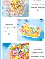 Bonbons durs en forme de boule tourbillonnante arc-en-ciel emballés individuellement, saveur fruitée, rayés, sphériques, pour mariage, fête, en vrac, cadeau pour enfants